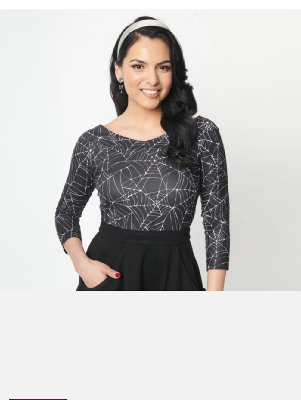 Unique Vintage Spiderweb Top, Large